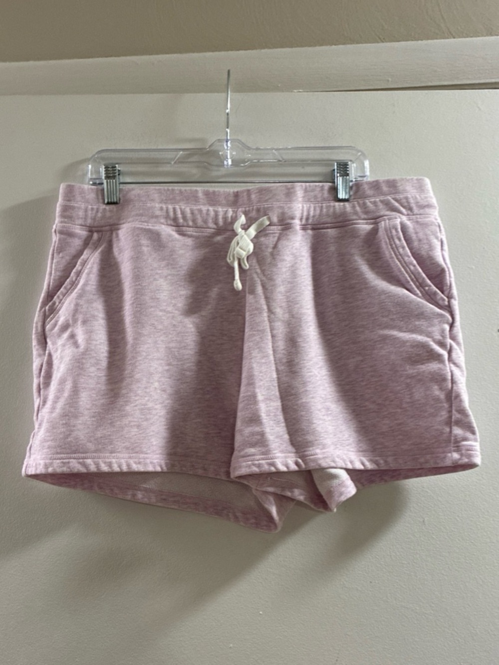 32 Degrees Heathered Light Pink Drawstring Athletic Shorts
